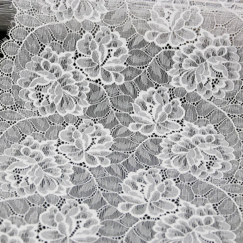 (3 meters) 230mm flower Stretch Lace Trims For Clothing Accessories Dress Sewing Applique Costume Handwork Lace Fabrics Ribbon