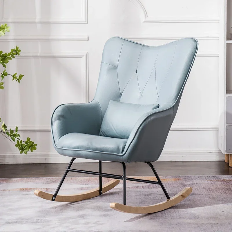 Nowy szezlong do salonu Nordic Light Luksusowy fotel bujany Domowa tkanina Pojedyncza sofa Leniwy fotel wypoczynkowy Meble do sypialni