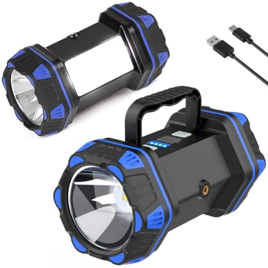 Led Camping Lantern Rechargeable, Camping Flashlight 1500LM, 8 Light Modes, Camping Lights 4800 Capacity, Portable Bright Flash