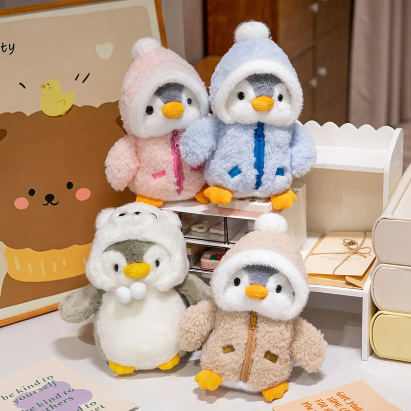 New 1Pc 25CM Kawaii Cosplay Penguin Plush Toys Plush Penguins with Clothes Pillow Stuffed Soft for Birthday Valentine's Gift