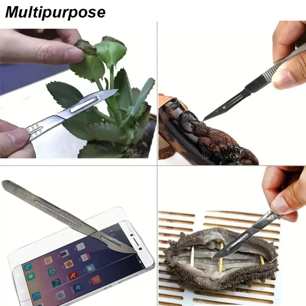 High Quality Blade Scalpel Handle Automatic Blade Dental Disposable Sterile Remove Scalpel Stainless Steel Handle Carving Knife view 6