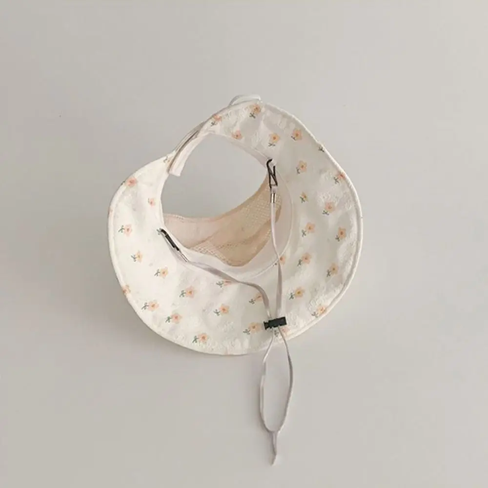 

Корейская детская панама с открытым верхом, хлопковая, дышащая, с широкими полями, защита от УФ-лучей, весна/лето