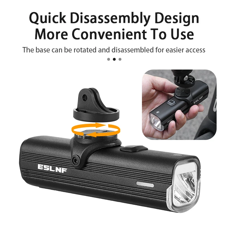 ESLNF 1000LM 자전거 라이트 방수 USB 충전식 LED 전조등 알루미늄 합금 야외 사이클링 MTB 로드 바이크 라이트 자전거 라이트