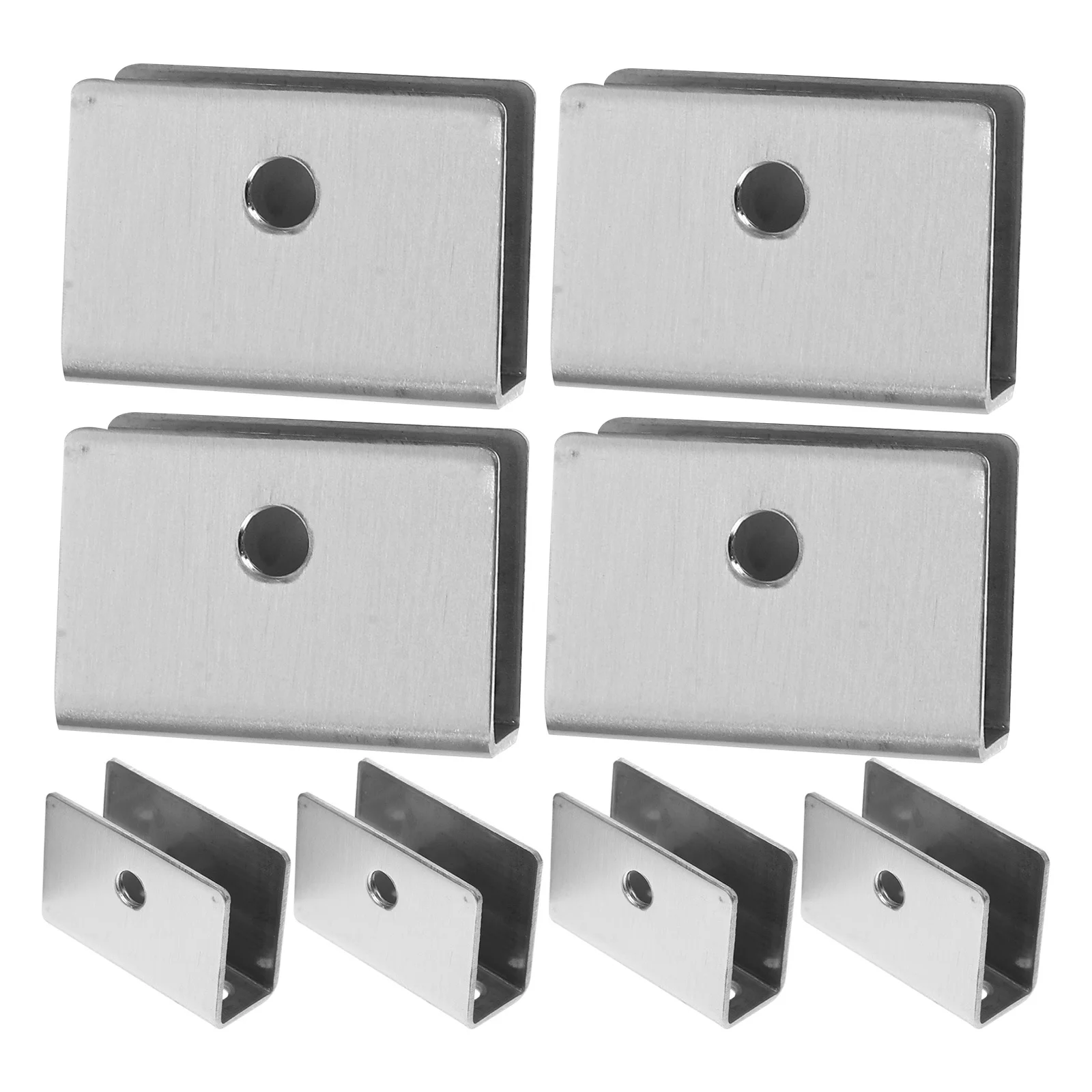 

8pcs Glass Shelf Bracket Clips Stainless Steel Heavy Duty For Cabinet Mirror Shower Glass Railing Mounting Support Pegs