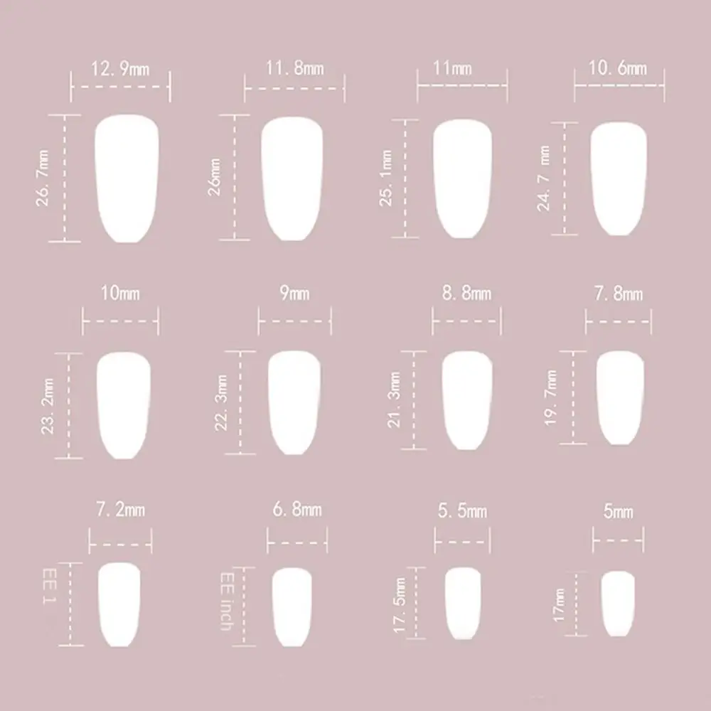 Manicure Long Oval False Nails French Purple Leaf Press on Nails Gold Glitter Detachable Fake Nials DIY