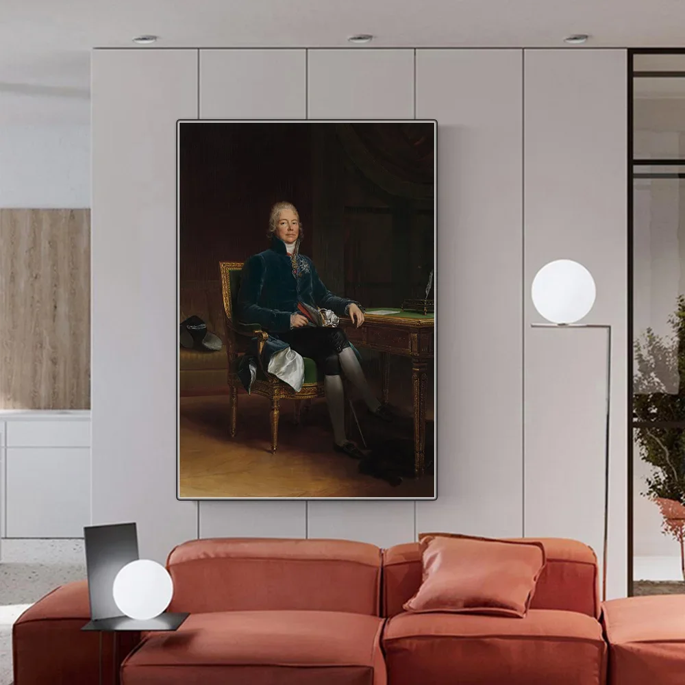 Francois Gerard "Charles Maurice de Talleyrand-Périgord" lienzo pintura al óleo impresión Interior póster decoración del dormitorio del hogar