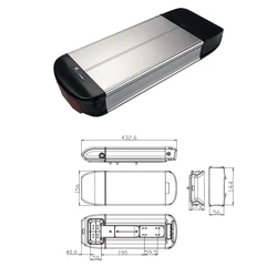 36V 48V Rear Rack Battery 10.4Ah 12Ah 13Ah 15A for 250W 350W 500W 750W Luggage Akku Electric Bicycle