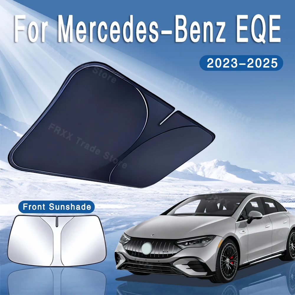 

For Mercedes-Benz EQE 2023~2025 Foldable Car Sun Visor Front Windshield Sunshade Heat Insulation Summer Cooling Auto Accessories
