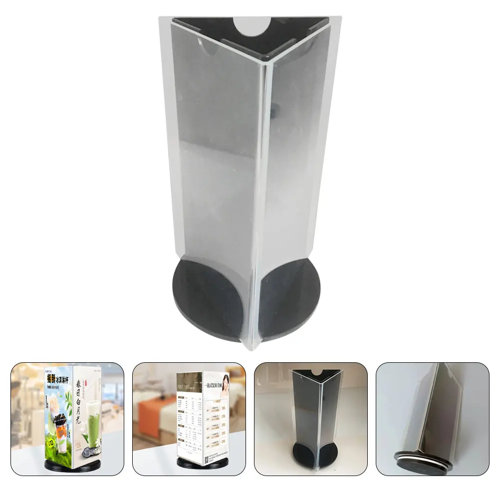 

Rotating Table Card A5 Clear Acrylic Display Stand for Price Menu Drink List Holder Visible Commercial Use Professional