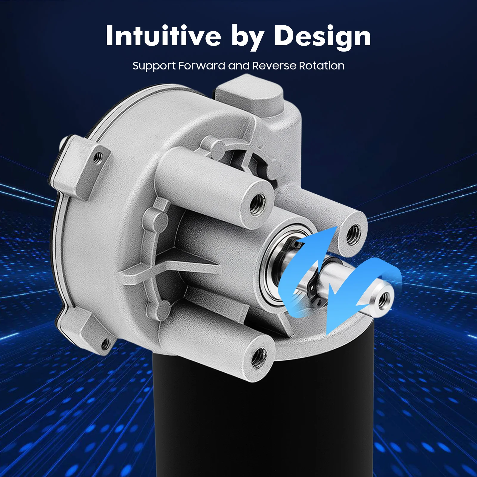 

24V DC Motor Electric Worm Gear Motor 45W Reduction Motor 220 RPM High Efficiency Motor
