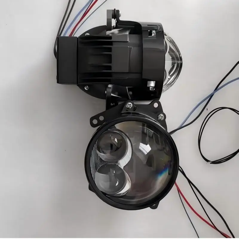 For car  2pcs 2.5-inch LED dual lens modified high brightness non-destructive universal LED laser fog lamp dual lens headlight