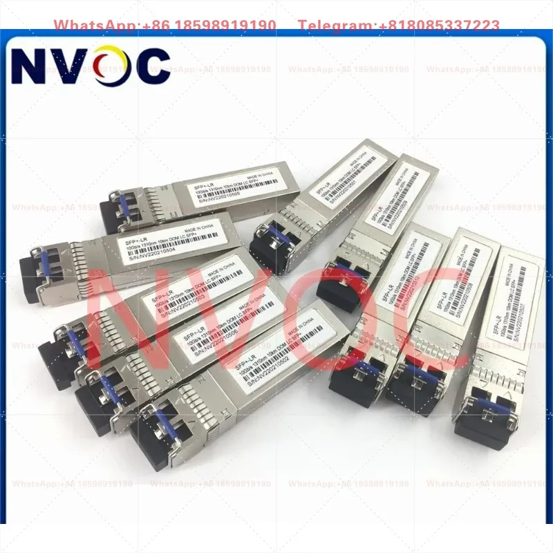 10Pcs 10G 1310nm 10KM Duplex LC SFP+ 10GBASE-LR Two Fiber SM Optic Fiber Transceiver Compatible with Nova Star Processor VX600