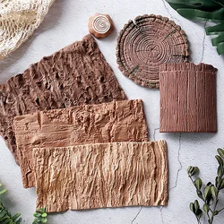 VERIDIAN Baking Cake Silicone Mold Forest Bark Tree Stump Wood Grain Texture Fondant Baking Tools Resin Silicone Molds Pastry