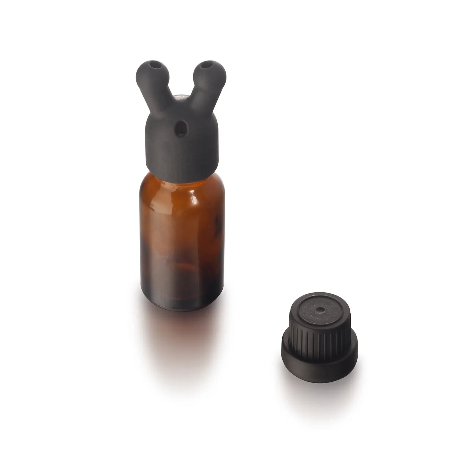 Essential Oil and Perfume Inhaler in Separate Bottles Leakproof Aroma Essential Oil Lnhaler Cap Black Double and Sole Sex Toy