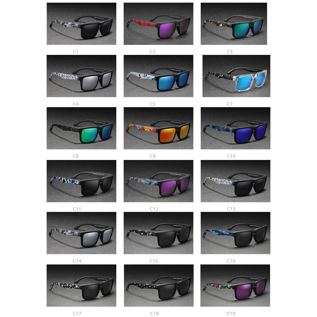 

54mm-146mm New Men's Rectangular Outdoor Sports Polarized Sunglasses Custom Prescription Sunglasses