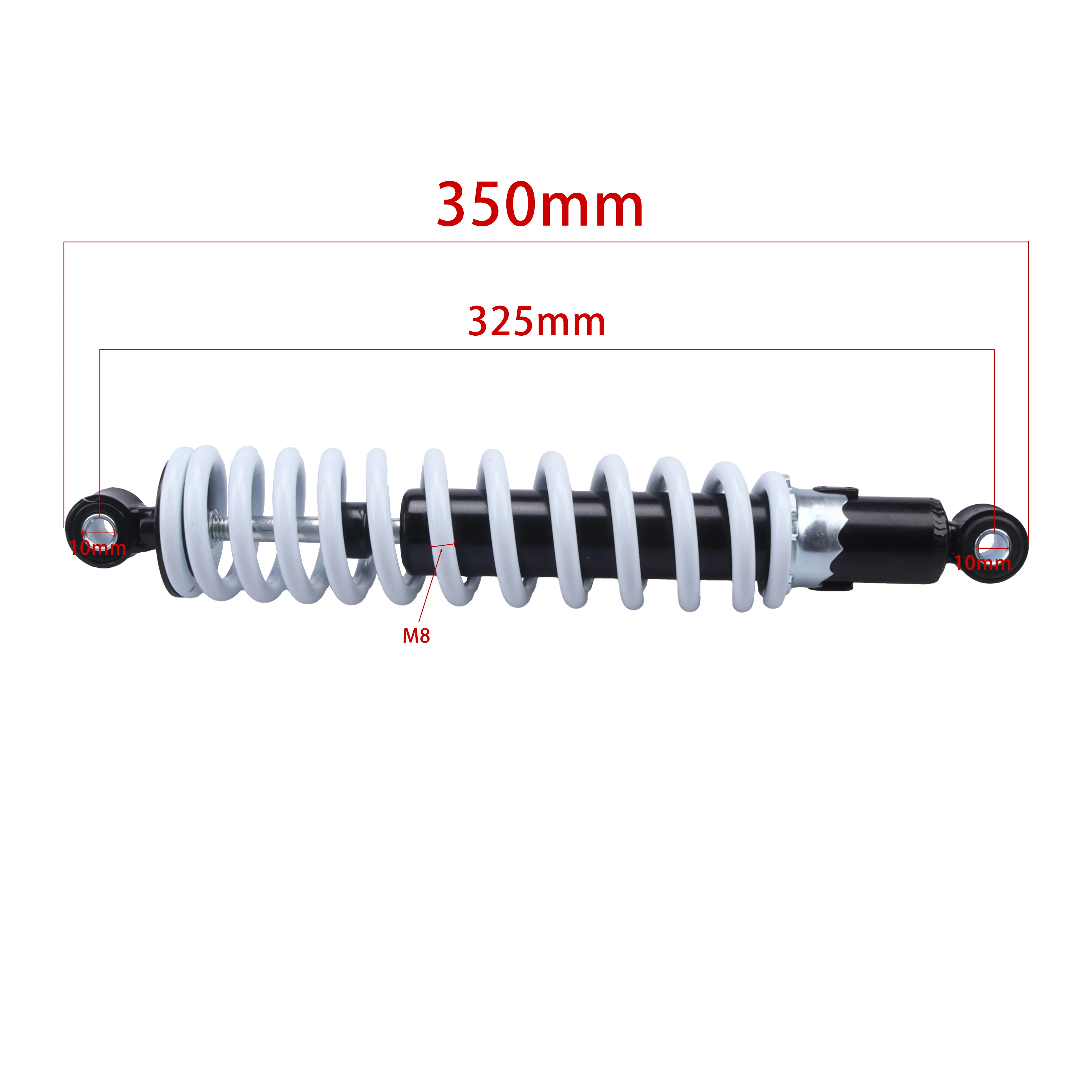 Kit Peningkatan Sistem Suspensi Tekanan Minyak Peredam Kejut Depan ATV 325Mm 8Mm untuk Suku Cadang Sepeda Motor Off-Road Sepeda Motor Trail Quad Buggy