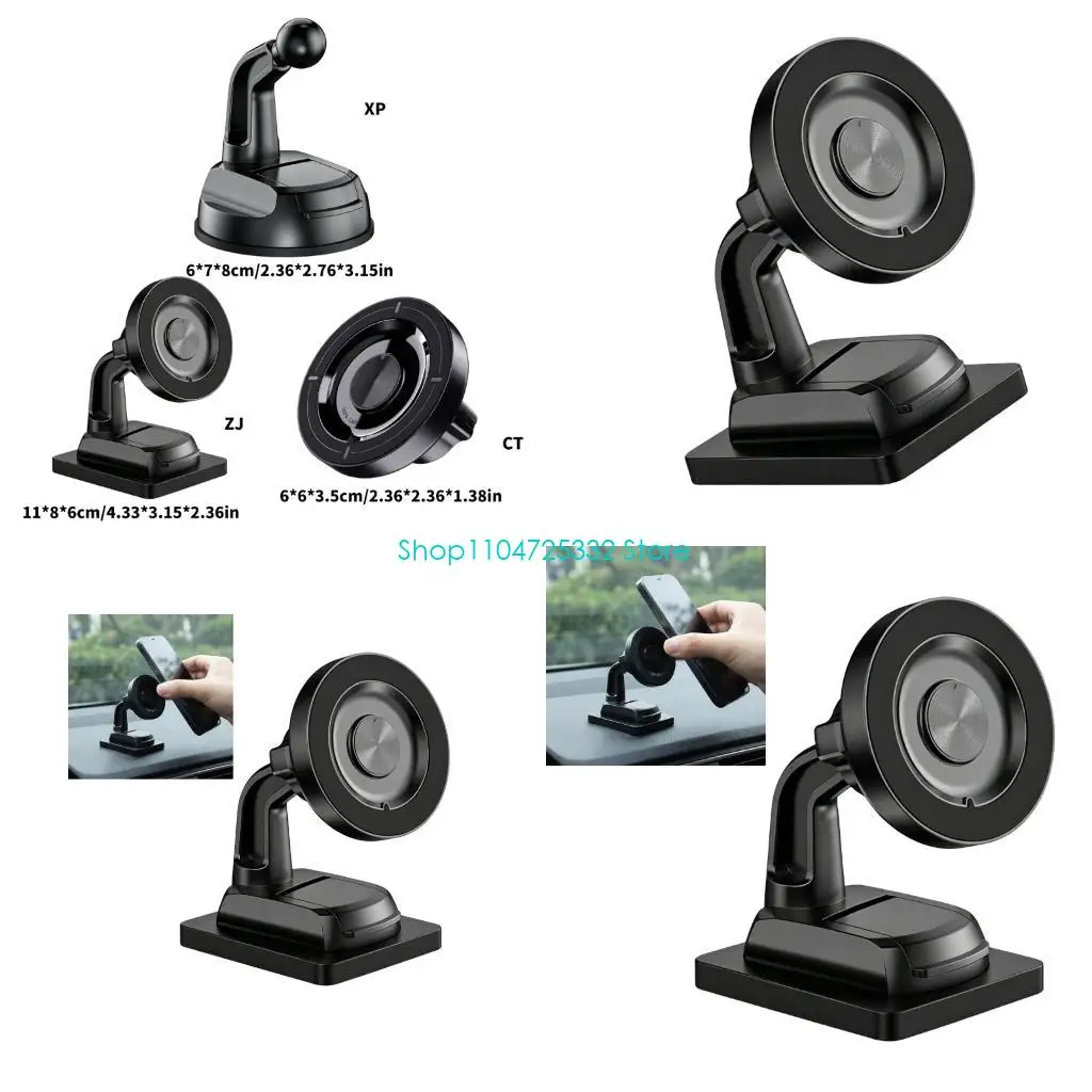 P5EA Secure Phone Holder Set for Vehicle Supporting 360 Degree Adjustment