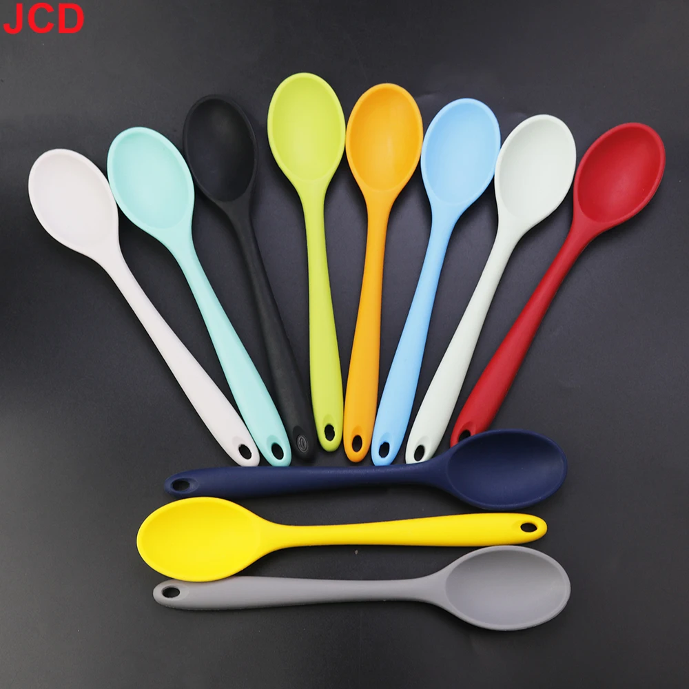 Silicone world Silicone Spoon Mixing Soup Spoons Kitchen Mixing Ladle Cooking Utensils Kitchenware Tool For Stirring and Serving