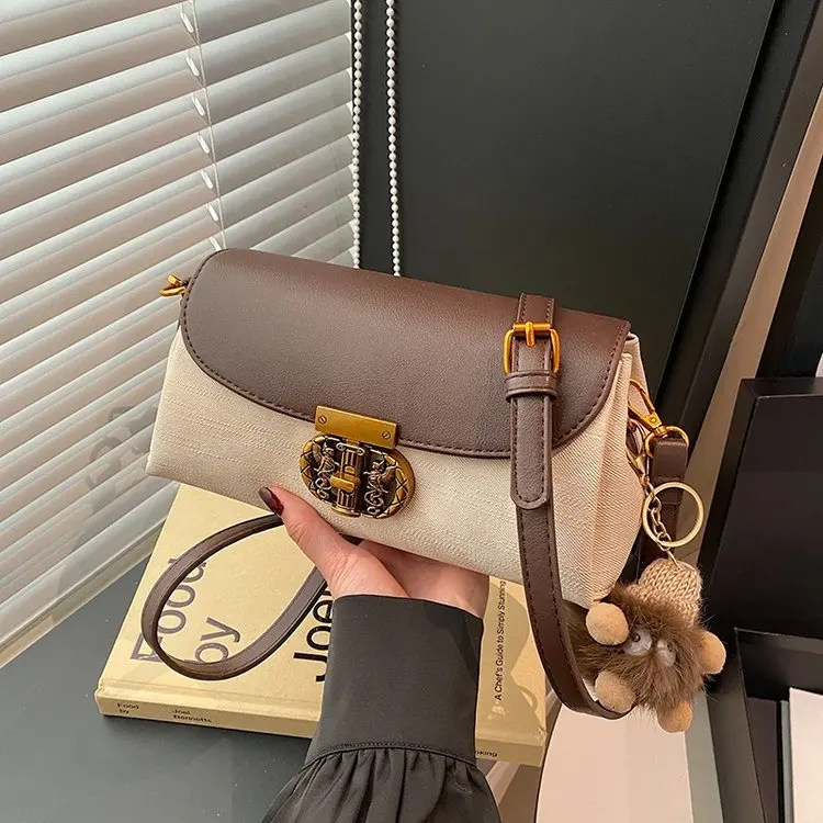 

Faionable Casual Women's Bag Versatile Small Square Crossbody Bag Retro Spring Summer New Sle Luxury Feel PU Leather