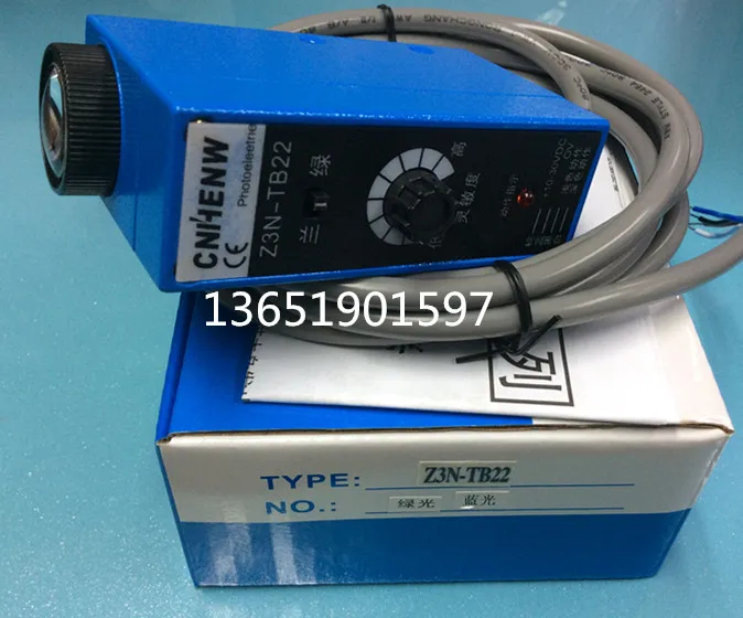 Z3N-TB22 ( Green & Blue Light Source) Color Code Sensor Bag Making Machine Photoelectric Sensor  10-30VDC Replace NT-RG32