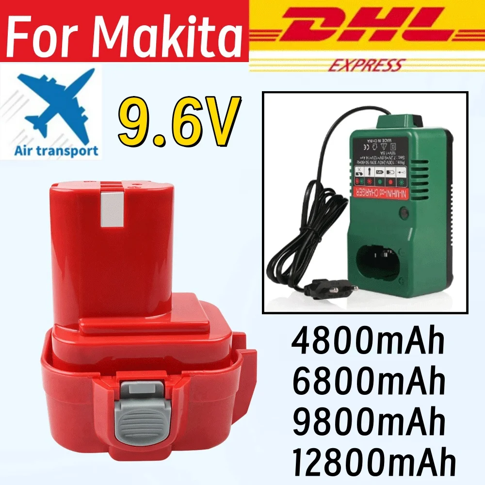 

9.6V 4.8/6.8/9.8/12.8Ah For Makita PA09 9120 9134 9135 9135A 9102 6207D 6222D 6261D 192595-8 192596-6 Power Tool Battery