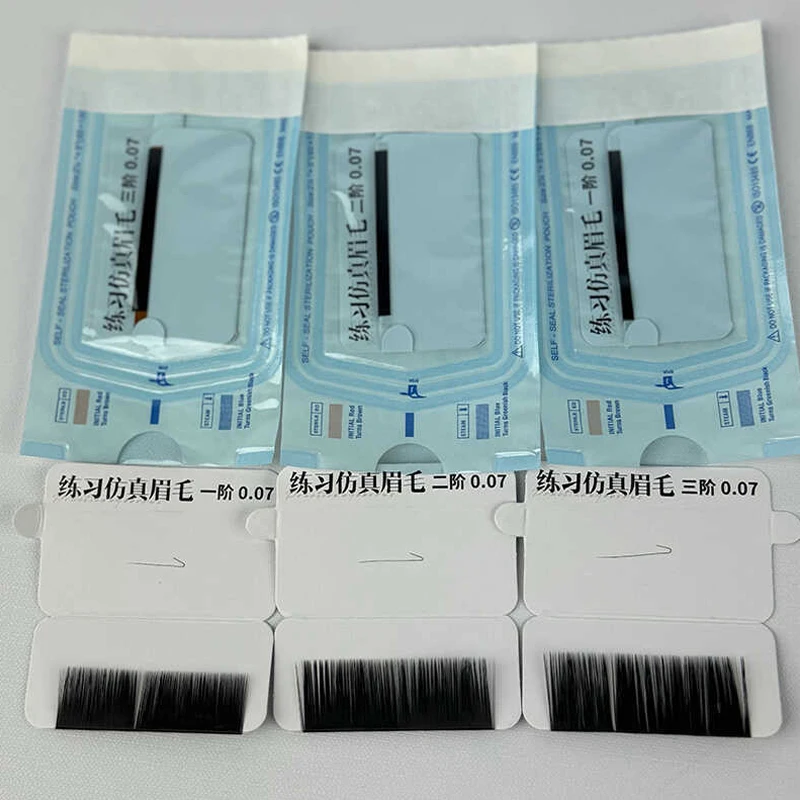 2 bolsas auténticas cejas reales AI Master Practice pelo de cejas clonadas nativas sin folículos capilares para practicar principiantes