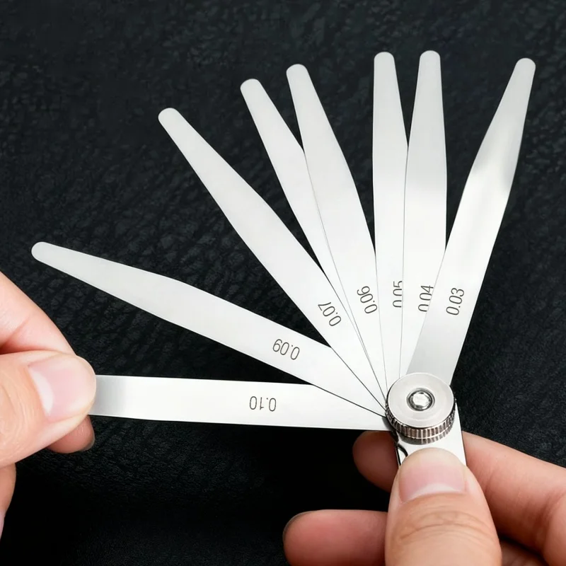 14/17 Blades Feeler Gauge Metric Inch Spark Plug Gauge Valve Probes Filler Gauge Probe Thickness Gauges Spark Plug Gap Tools