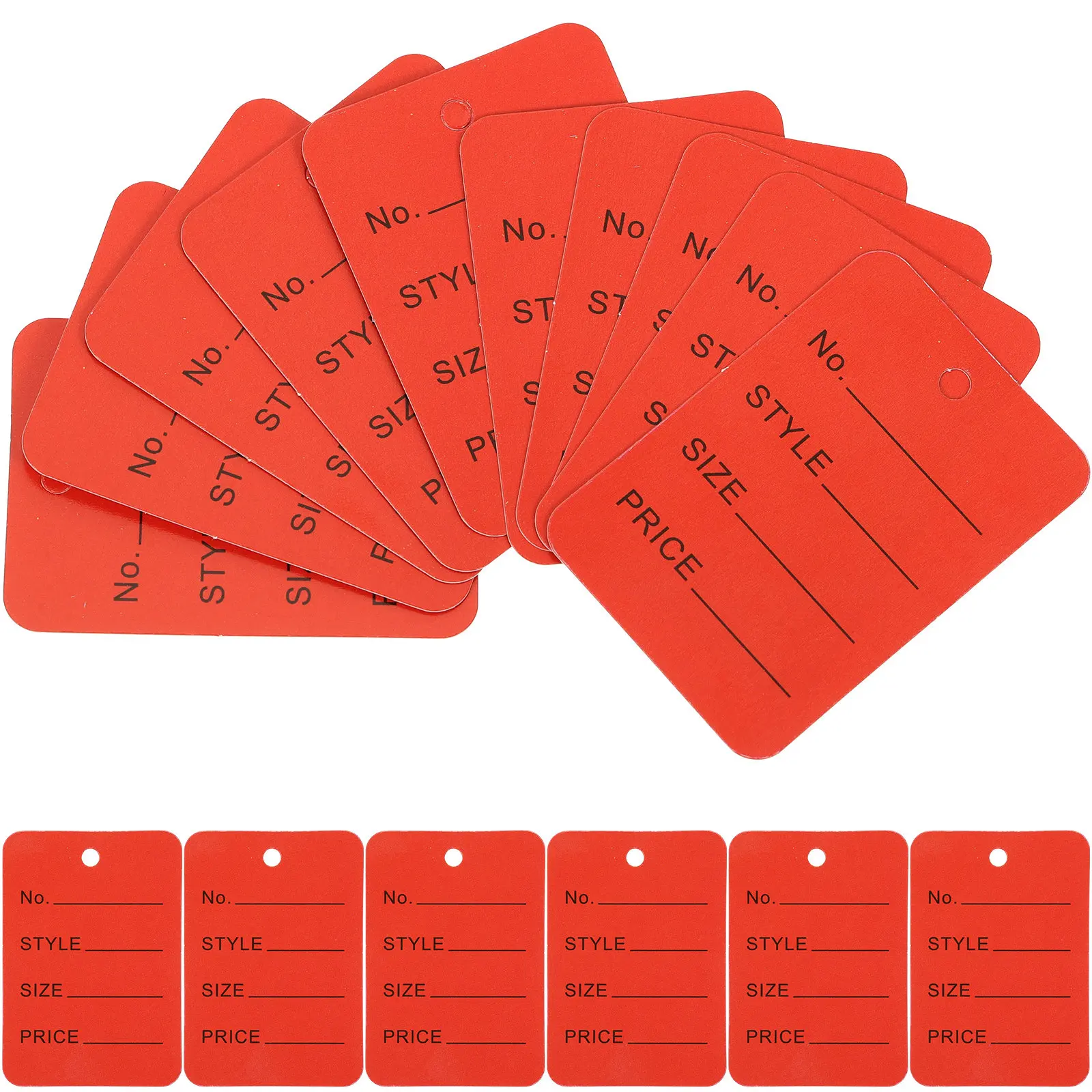 1000pcs Price Clothing Jewelry Hangable Label Writable Paper For Clothing Tags Retail Store Display Hanging Tags