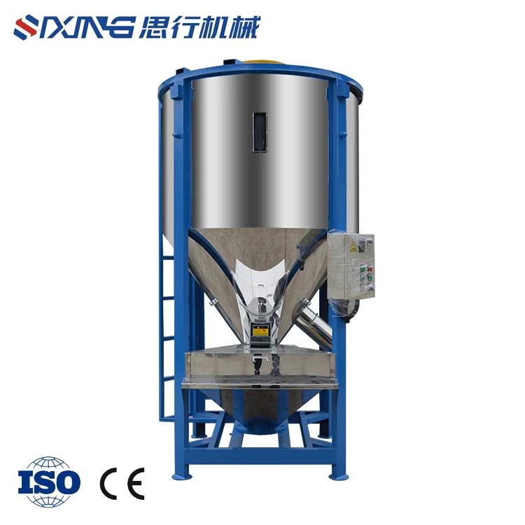 

500kg Batch Vertical Plastic Granules Mixer Customized Plastic Particle Color Mixing Silo Machine
