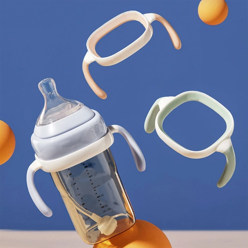 Lightweight square feeding bottle with Hegen handle