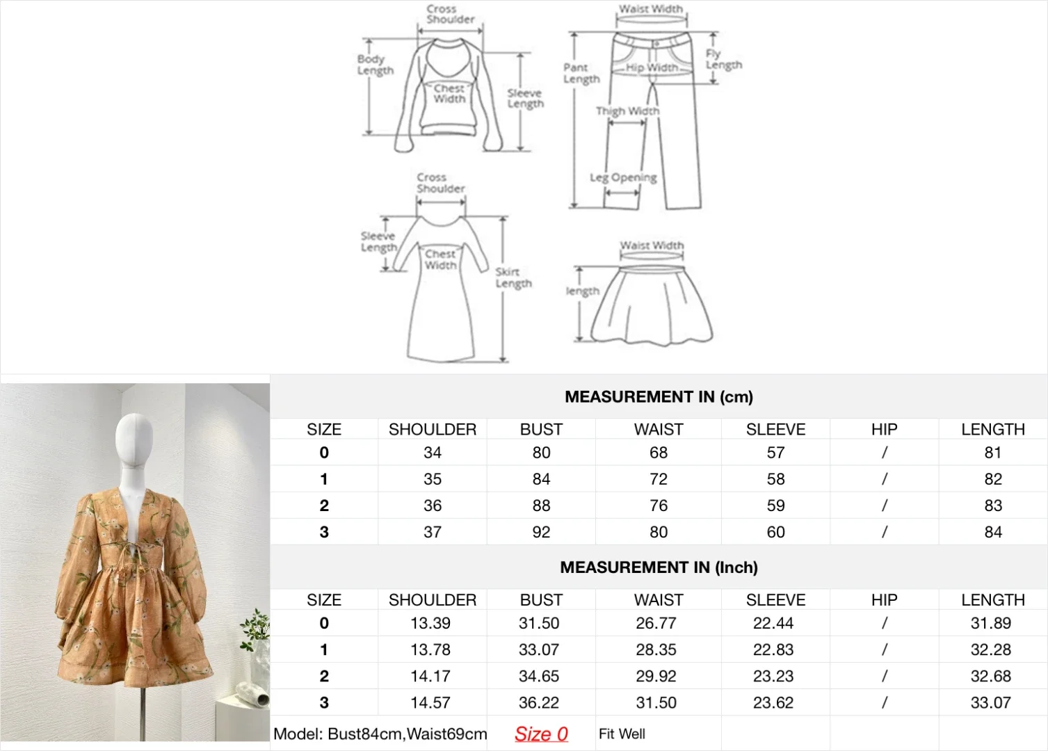 Holiday Style 2025 High Quality Linen Silk Orange Floral Print Long Sleeve V-Neck Pleats Lace-up Women Vintage Mini Dress
