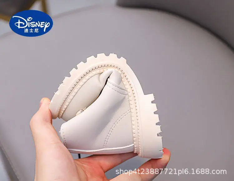 أحذية ديزني الشتوية للأطفال |   حذاء مارتن من الجلد الصناعي، حذاء كاحل مبطن دافئ للأولاد