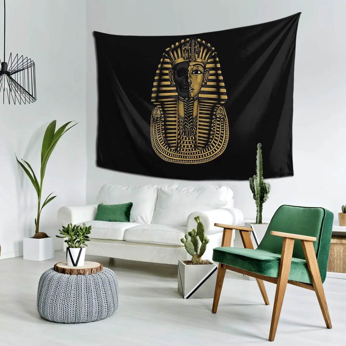 Tutankhamun Tapestry Art Wall Hanging Aesthetic Home Decoration Tapestries for Living Room Bedroom Dorm Room