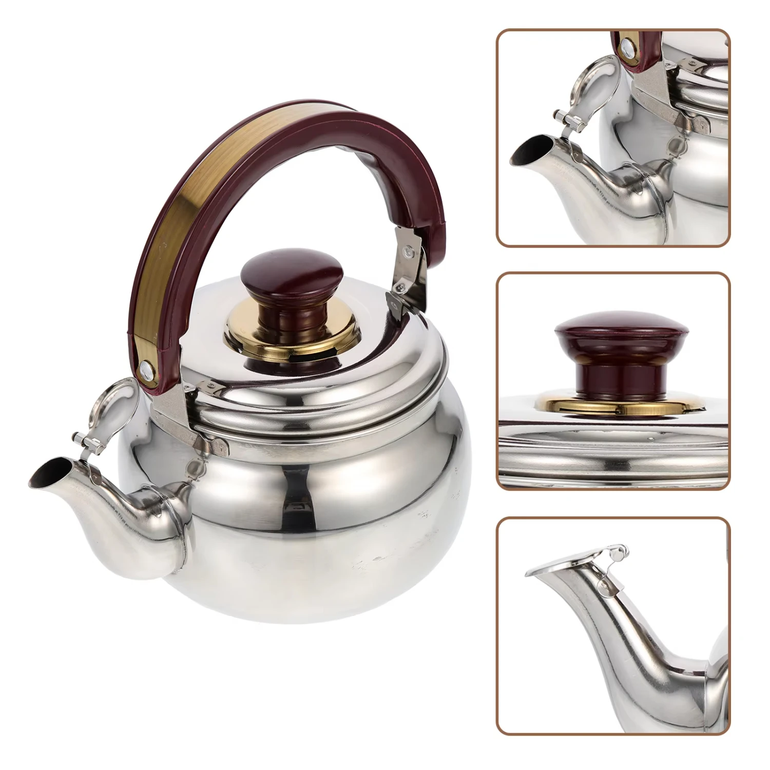 

Kettle Stainless Steel Tea Chinese Style Handheld Water Heating Pot Office