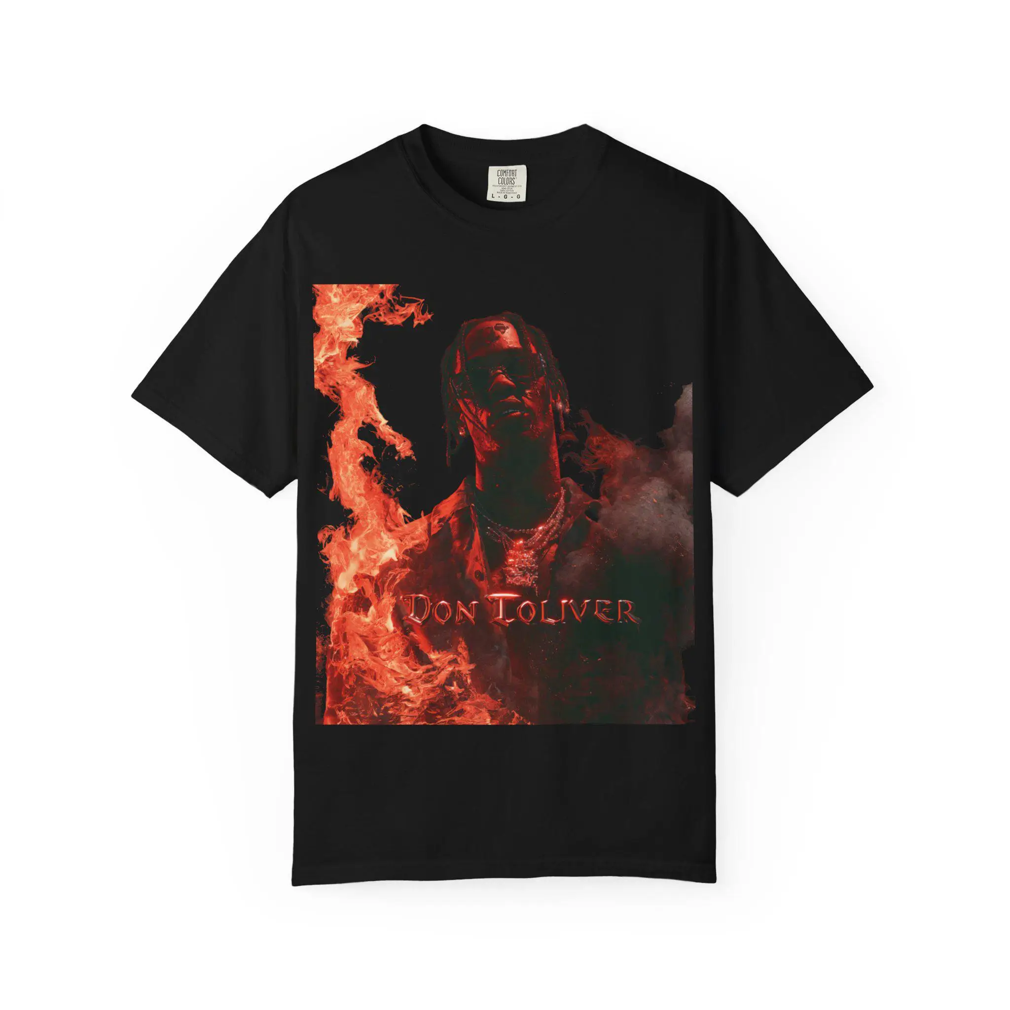 Travis Scott Flame Portrait T-Shirt | Don Toliver Graphic Tee