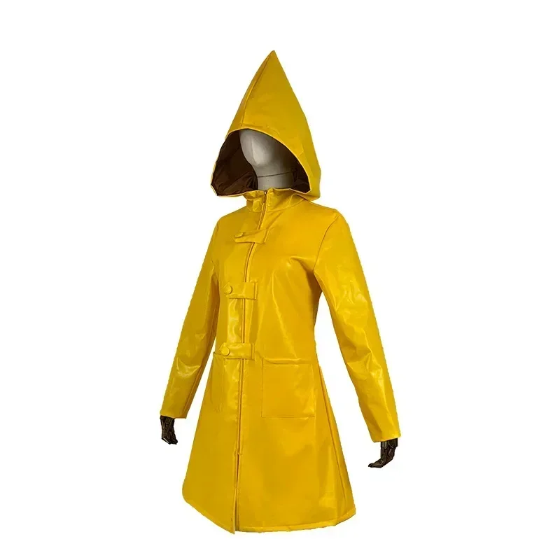 Halloween Little Nightmares 6 Cospaly Costume Yellow Raincoat Coat Little Nightmare Cos Six Kids Props Unisex Carnival Clothes