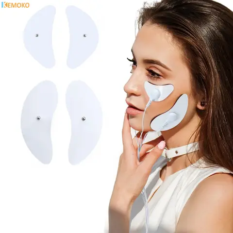Jawline แผ่นขั้วไฟฟ้าเครื่องกระตุ้นสิบกล้ามเนื้อ EMS แผ่นสำรองผ้าสำหรับอุปกรณ์นวดหน้าการฝังเข็มดิจิทัล