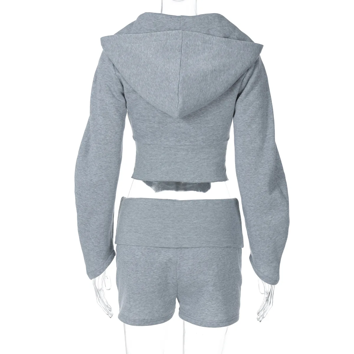 2 peças conjunto sexy moda feminina 2025 outono inverno feminino y2k manga longa topos e shorts terno conjuntos de treino outfit