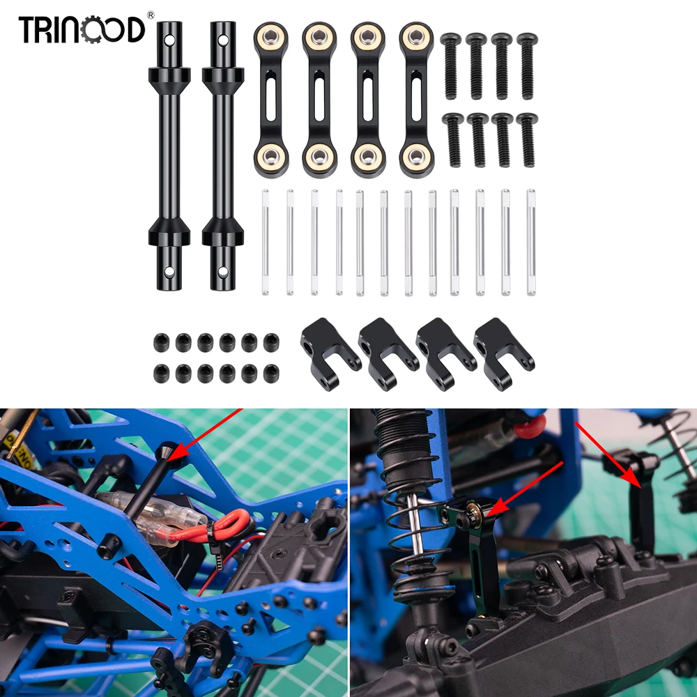 טרינוד סגסוגת אלומיניום קדמי ו אחורי sway האחורי להגדיר עבור מיני lmt 4wd 1/18 rc מכונית מפלצת השדרוג חלקים