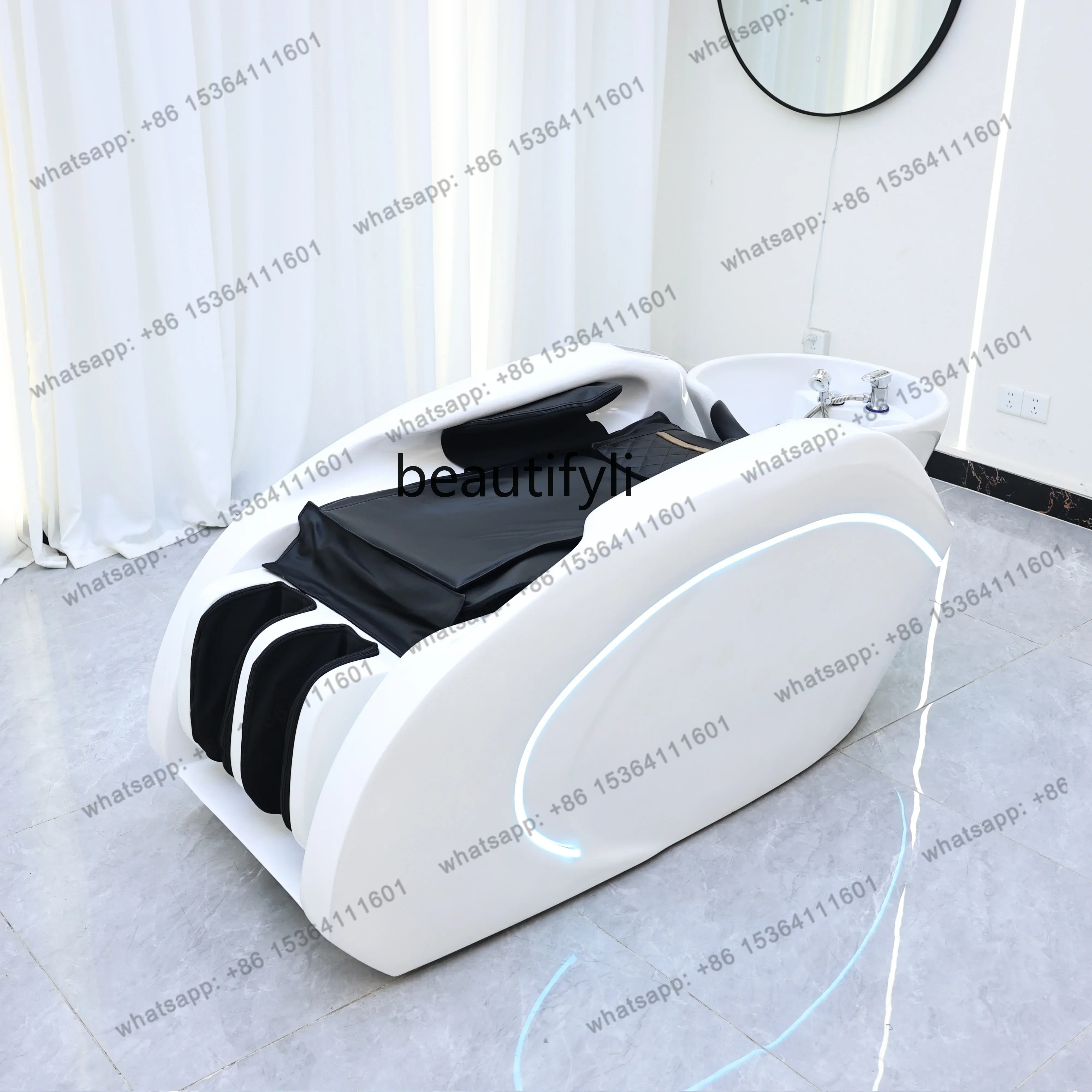 D30Intelligent massage shampoo bed Barber shop hair treatment Fumigation water circulation Automatic shampoo bed