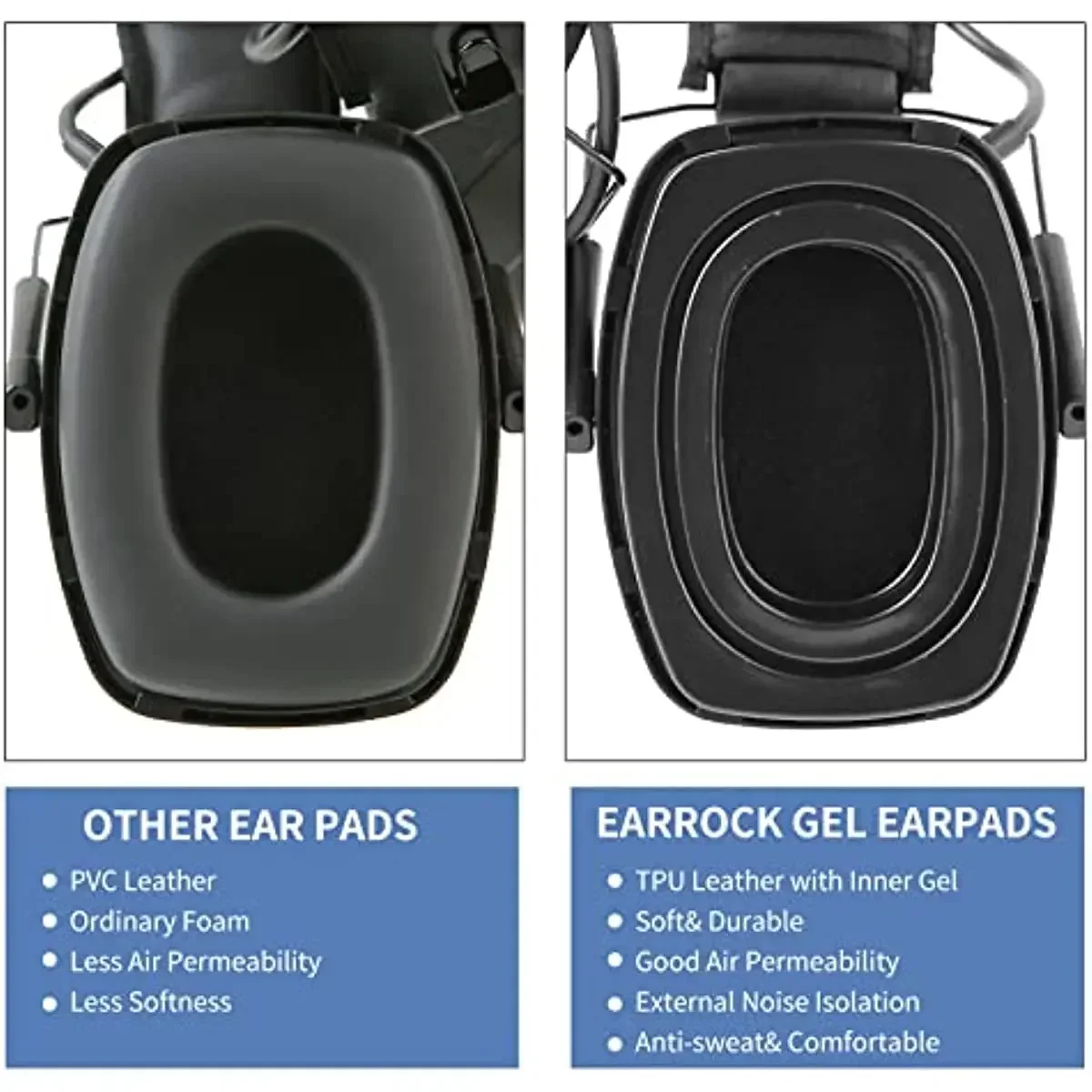 ใหม่เจลหูสำหรับ Howard Leight Honeywell Impact Headset Taktis อิเล็กทรอนิกส์ยิงป้องกันการได้ยิน Earmuff