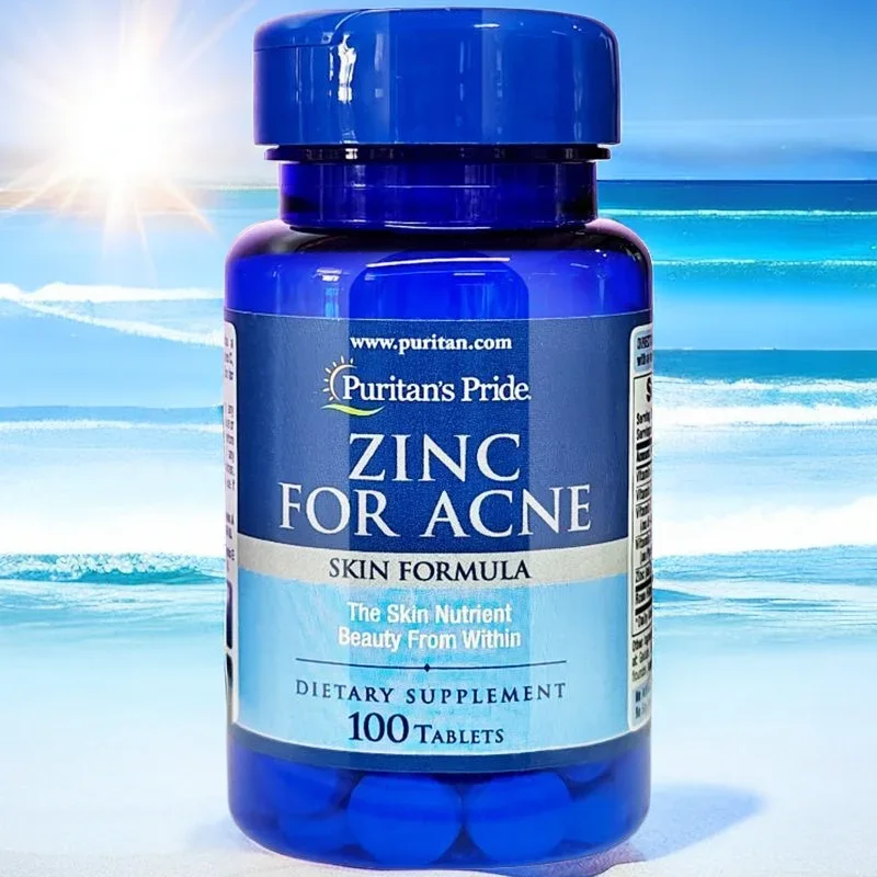 

Free shipping ZINC FOR ACNE the skin nutrient beauty from within 100 tablets