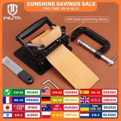 WUTA Manual Leather Skiving Machine Strip Belt Thinning Skiver Splitter Cowhide Leather Peeling Machine DIY Strap Cutting Tools