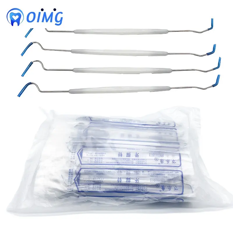 100Pcs/bag Disposable Dental Explorers Tweezers Oral Mirrors Temporary Double Ends Probe Hook Oral Examination Instruments