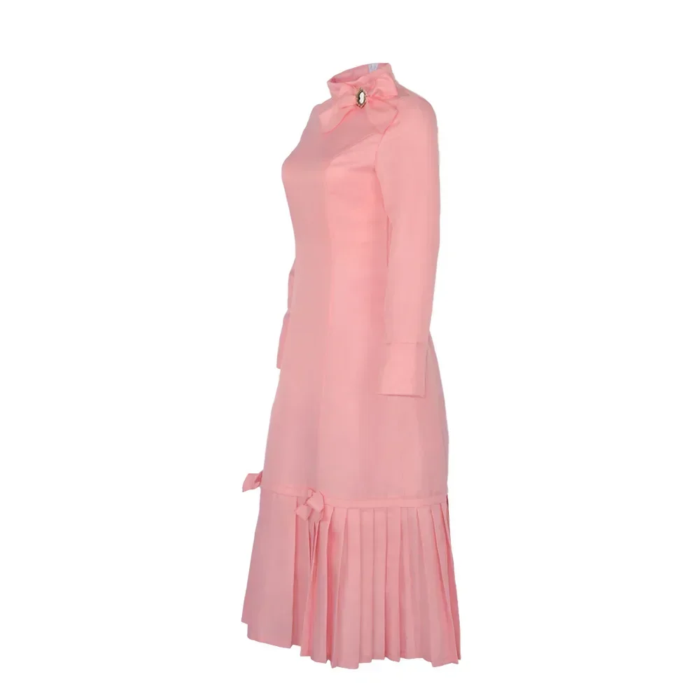 영화 마술 마법사 학교 마녀 코스프레 의상 Dolores Umbridge 여성 드레스 할로윈 카니발 파티 핑크 드레스 성인 스커트