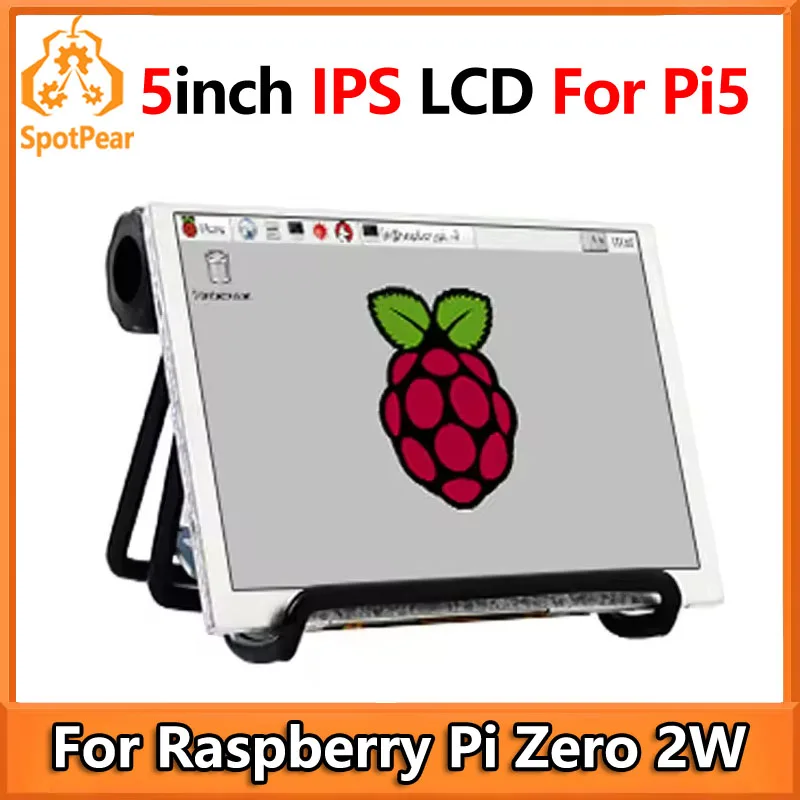 Raspberry Pi 5 pulgadas LCD 800 × 480 DPI interfaz pantalla IPS de 5 pulgadas para Raspberry Pi Zero 2W
