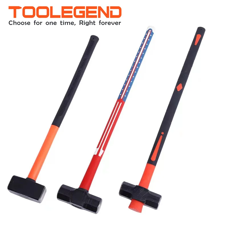 Professional 3kg 4kg 5kg Stoning Hammer Fiberglass Mechanical Stoning Hammer Sledgehammer