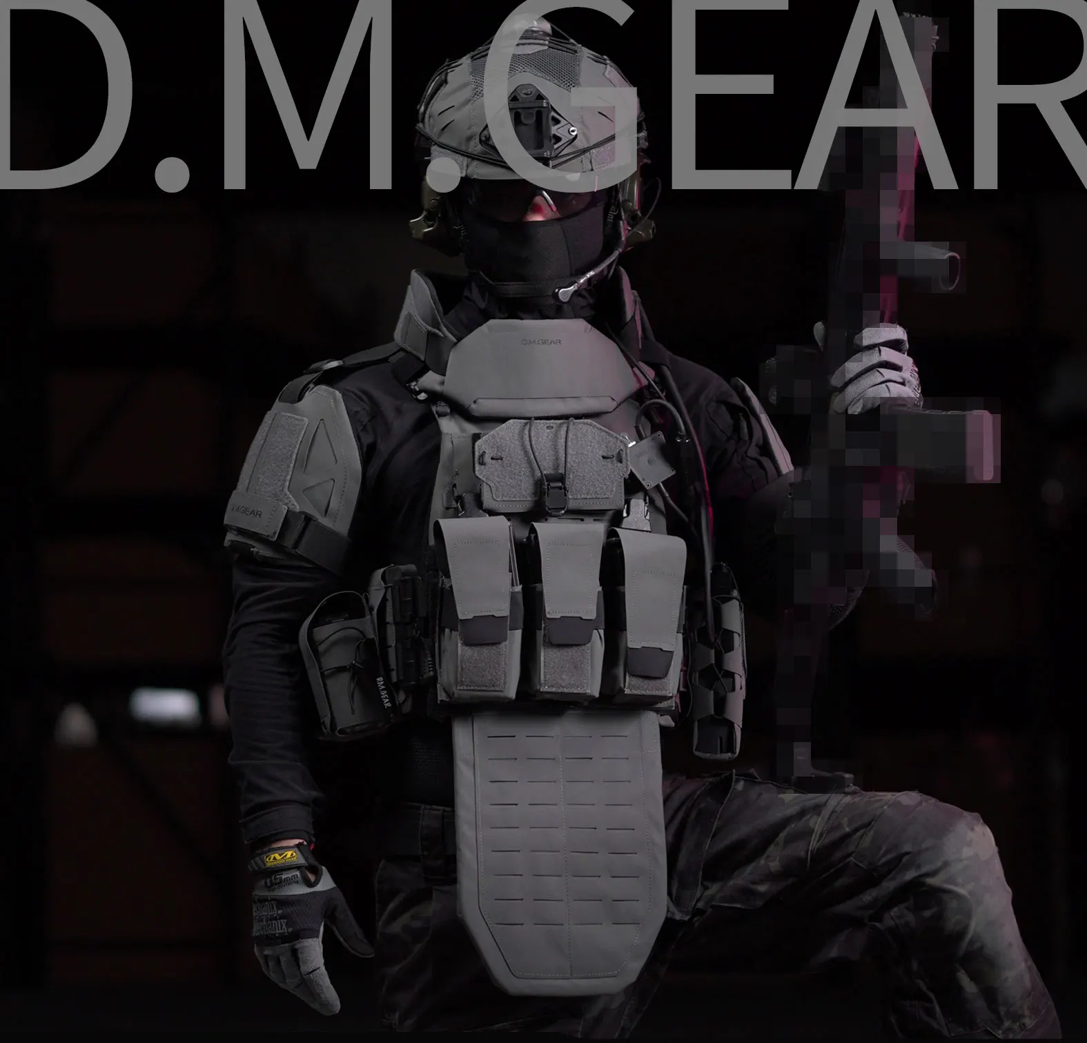 Dmgear-タクティカルベストスーツ、股間股間保護、ネックカラー