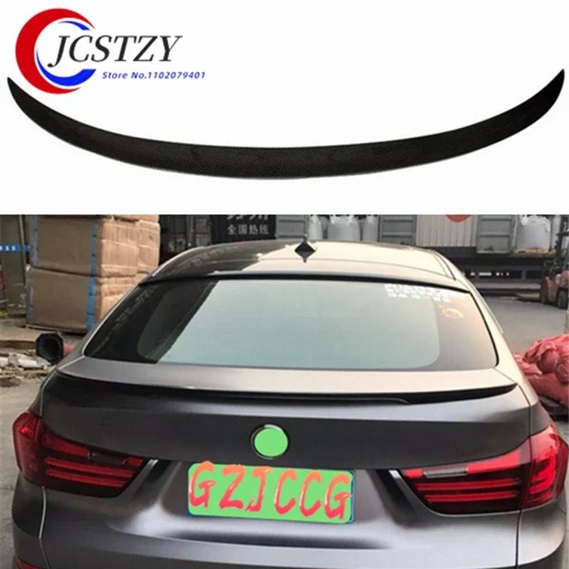 For BMW 5 Series GT F07 Spoiler 2010--2017 Year Rear Wing P Style Sport Body Kit Accessories Real Carbon Fiber