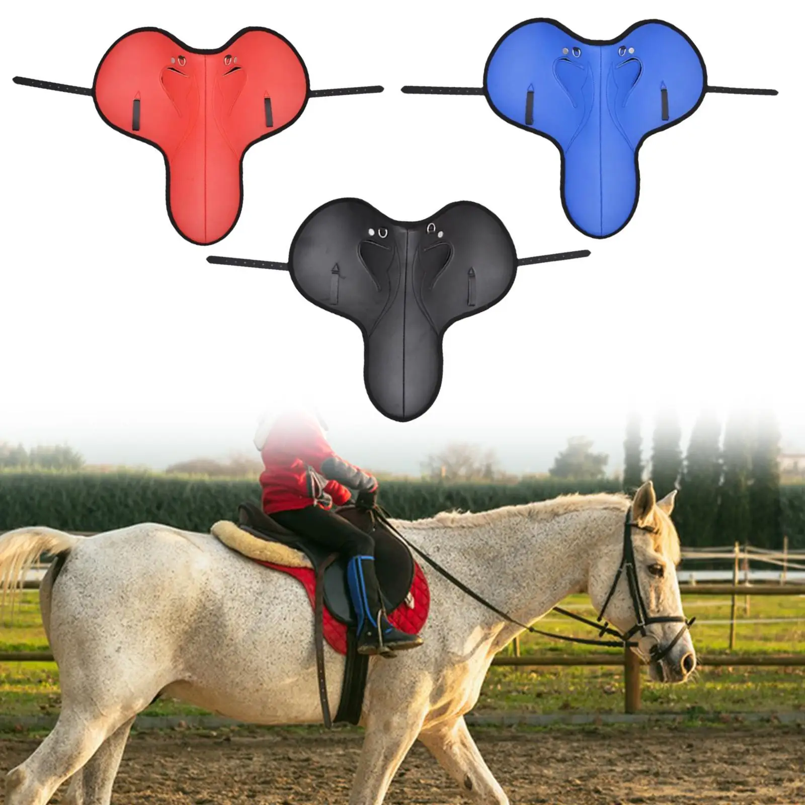 

Saddle Pad Comfortable AntiSlip Protector Shock Pad for Outoor Sports Riding